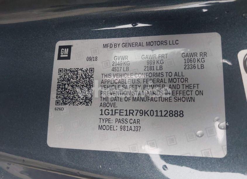 Photo 9 of 2019 Chevrolet Camaro 1SS (VIN 1G1FE1R79K0112888)