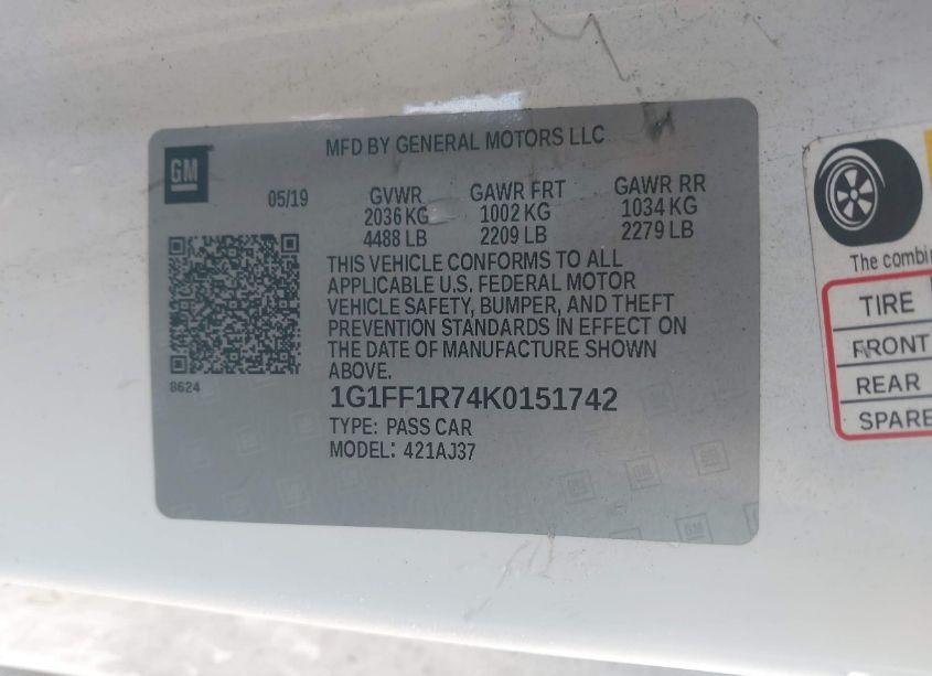 Photo 9 of 2019 Chevrolet Camaro 1SS (VIN 1G1FF1R74K0151742)