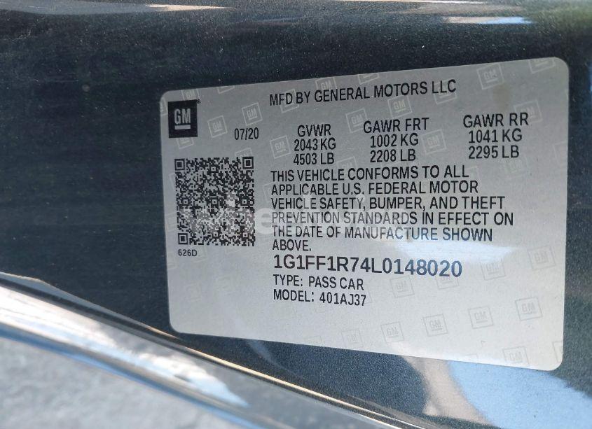 Photo 9 of 2020 Chevrolet Camaro RWD 1SS (VIN 1G1FF1R74L0148020)