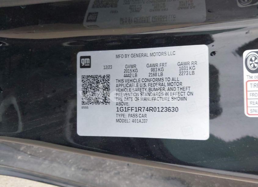 Photo 9 of 2024 Chevrolet Camaro (VIN 1G1FF1R74R0123630)