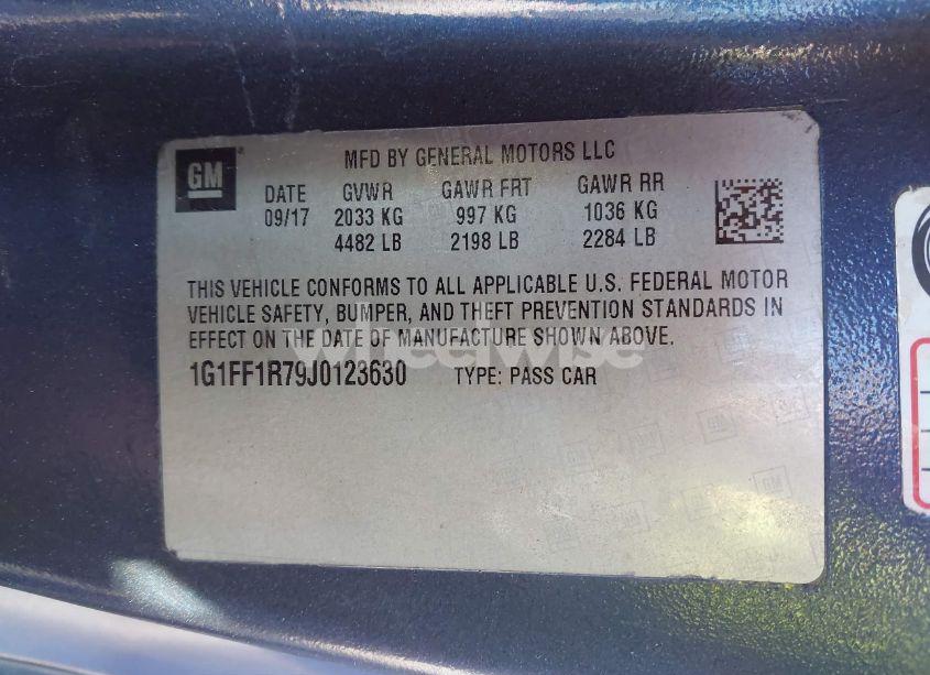 Photo 9 of 2018 Chevrolet Camaro 1SS (VIN 1G1FF1R79J0123630)