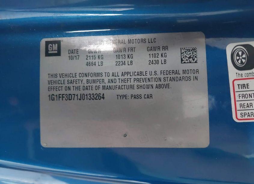 Photo 9 of 2018 Chevrolet Camaro 1SS (VIN 1G1FF3D71J0133264)