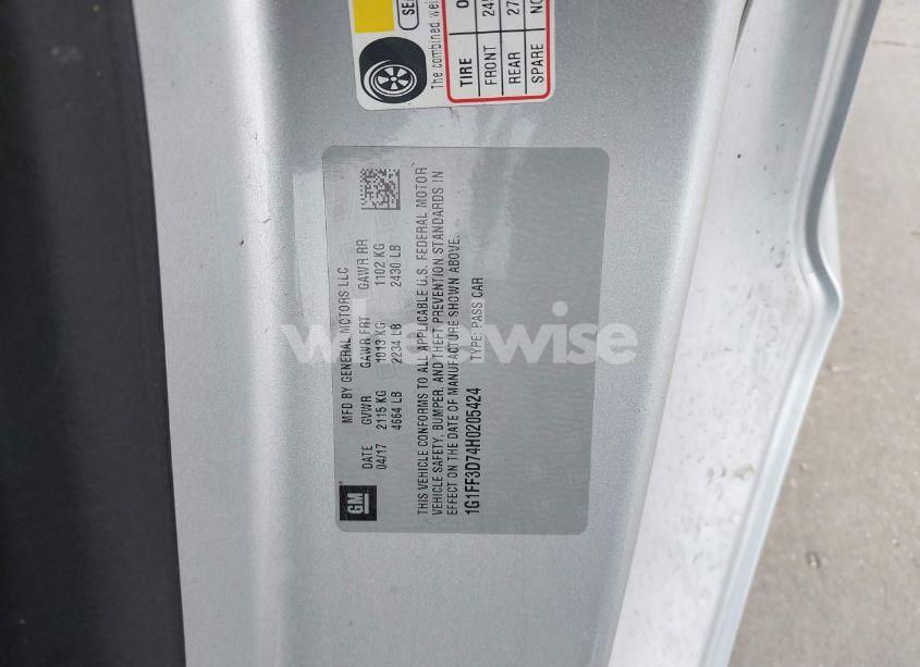 Photo 9 of 2017 Chevrolet Camaro 1SS (VIN 1G1FF3D74H0205424)