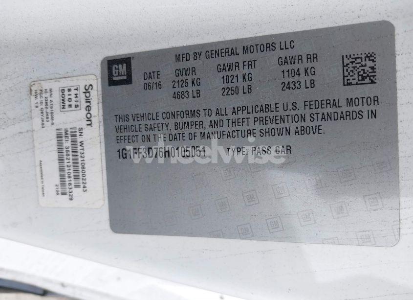 Photo 9 of 2017 Chevrolet Camaro 1SS (VIN 1G1FF3D76H0105051)