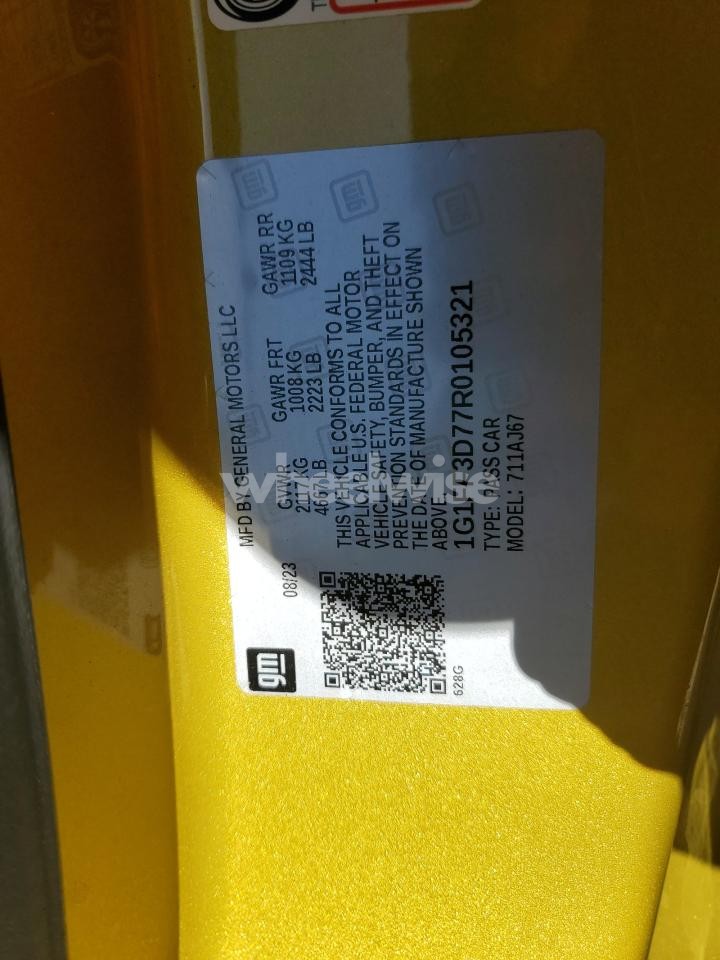 Photo 13 of 2024 CHEVROLET CAMARO LT1 (VIN 1G1FF3D77R0105321)