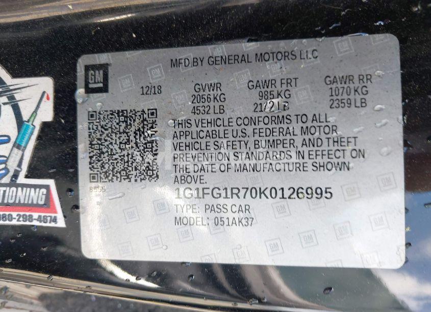 Photo 9 of 2019 Chevrolet Camaro 2SS (VIN 1G1FG1R70K0126995)