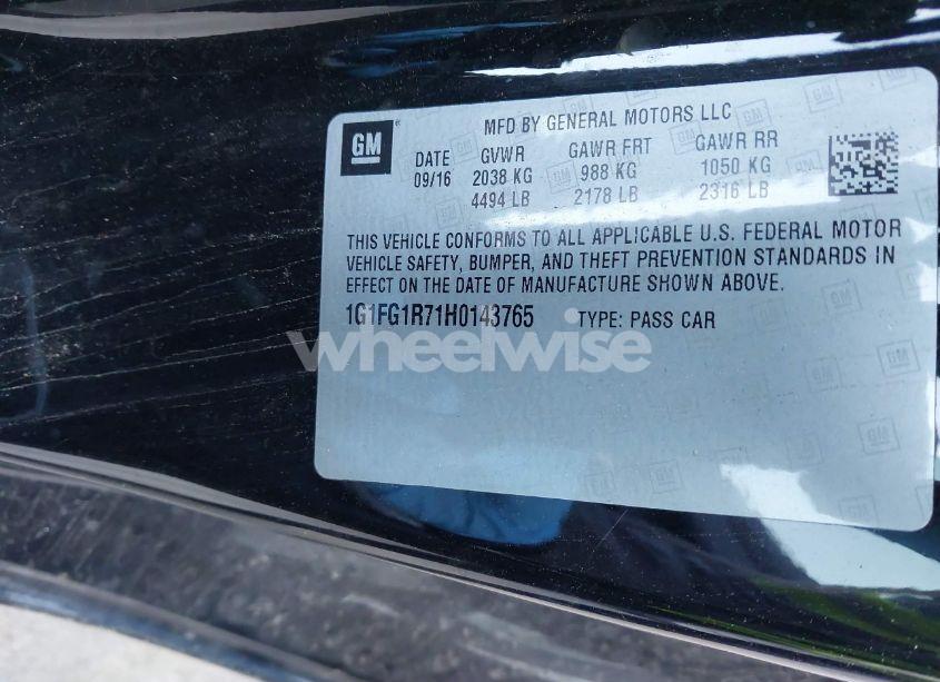 Photo 9 of 2017 Chevrolet Camaro 2SS (VIN 1G1FG1R71H0143765)