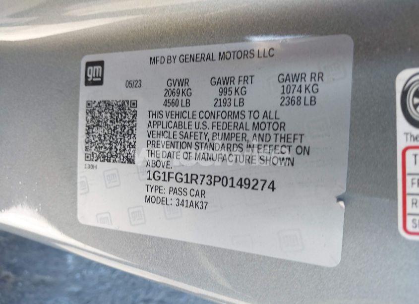 Photo 9 of 2023 Chevrolet Camaro RWD 2SS (VIN 1G1FG1R73P0149274)