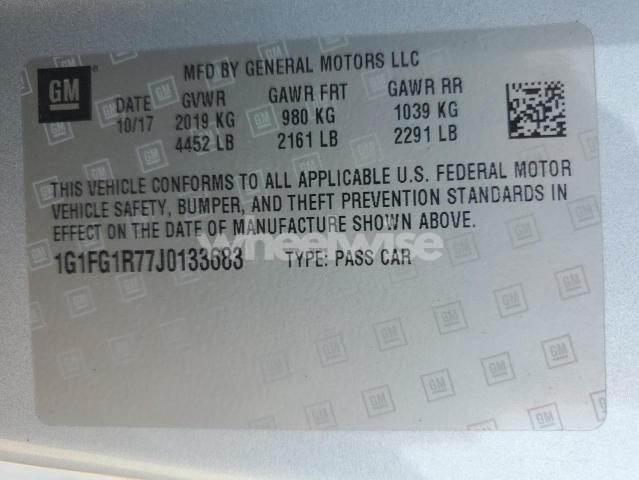 Photo 2 of 2018 CHEVROLET CAMARO SS (VIN 1G1FG1R77J0133683)