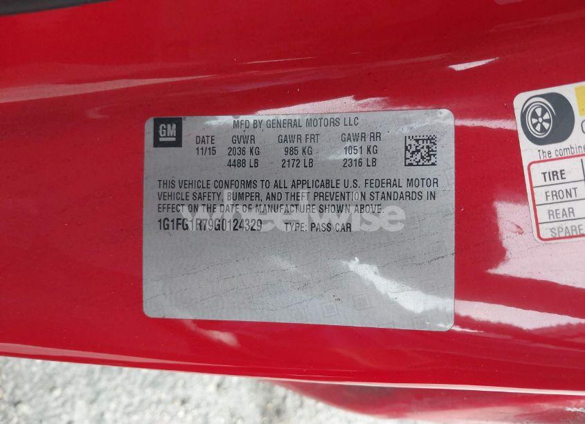 Photo 9 of 2016 Chevrolet Camaro 2SS (VIN 1G1FG1R79G0124329)