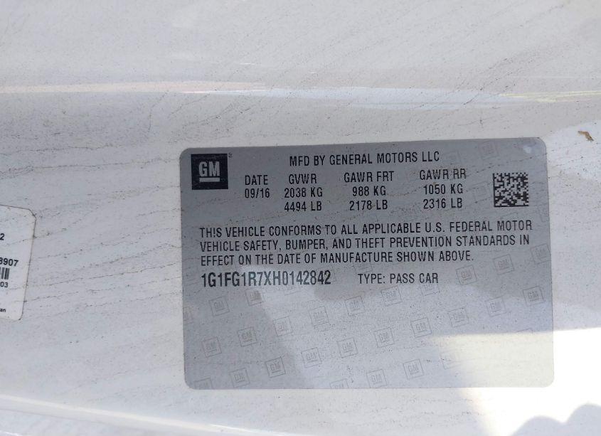 Photo 9 of 2017 Chevrolet Camaro 2SS (VIN 1G1FG1R7XH0142842)