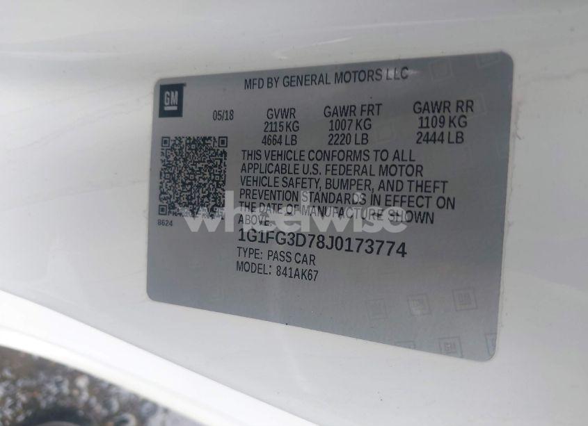 Photo 9 of 2018 Chevrolet Camaro 2SS (VIN 1G1FG3D78J0173774)