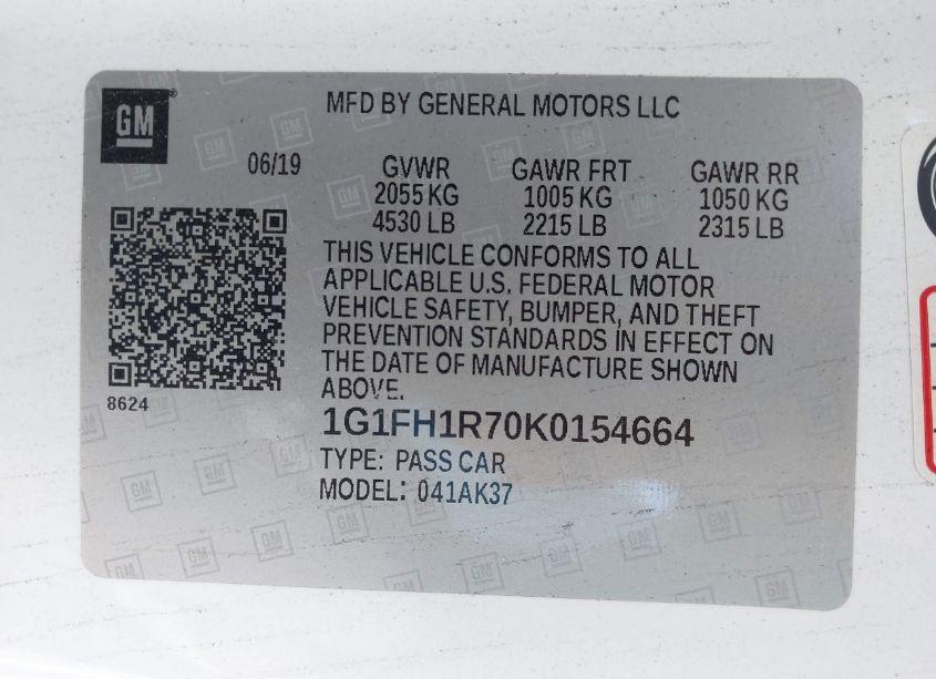 Photo 9 of 2019 Chevrolet Camaro 2SS (VIN 1G1FH1R70K0154664)