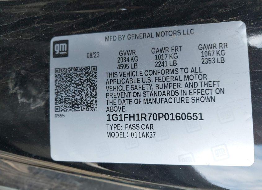 Photo 9 of 2023 Chevrolet Camaro RWD 2SS (VIN 1G1FH1R70P0160651)