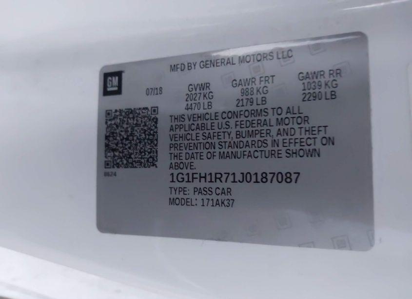 Photo 9 of 2018 Chevrolet Camaro 2SS (VIN 1G1FH1R71J0187087)