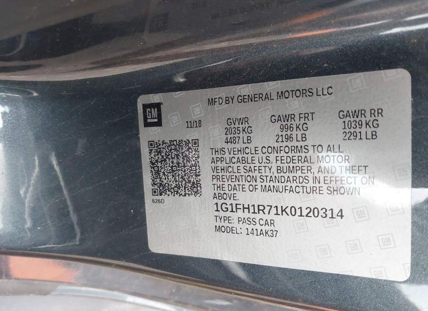 Photo 9 of 2019 Chevrolet Camaro 2SS (VIN 1G1FH1R71K0120314)