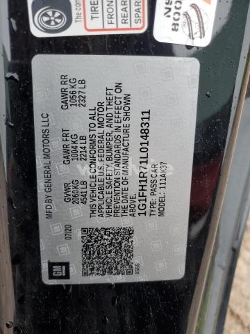 Photo 8 of 2020 CHEVROLET CAMARO SS (VIN 1G1FH1R71L0148311)