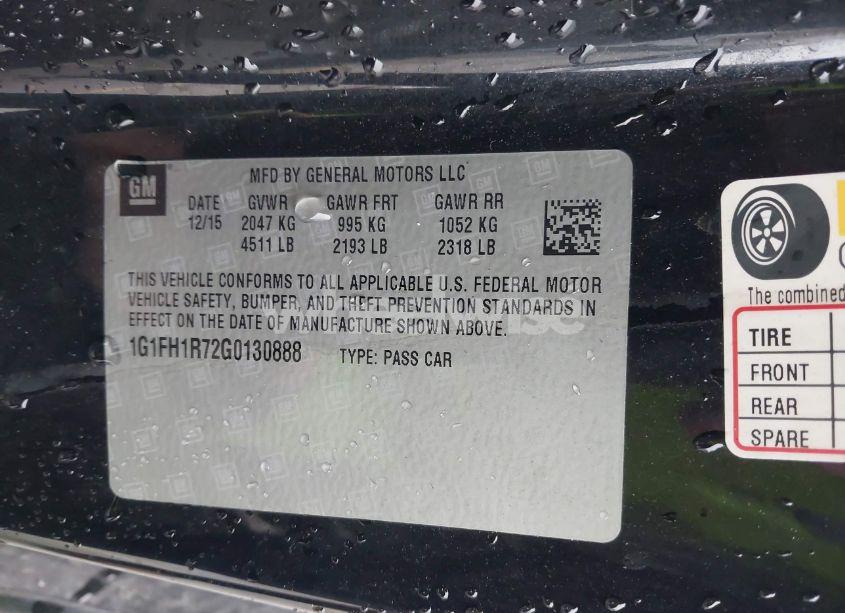 Photo 9 of 2016 Chevrolet Camaro 2SS (VIN 1G1FH1R72G0130888)