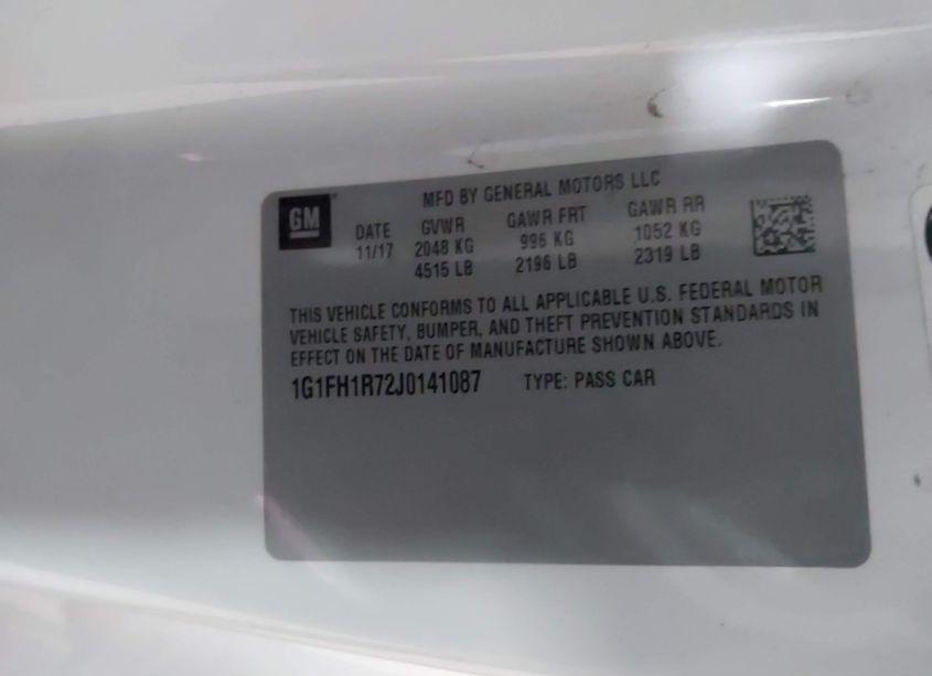 Photo 9 of 2018 Chevrolet Camaro 2SS (VIN 1G1FH1R72J0141087)