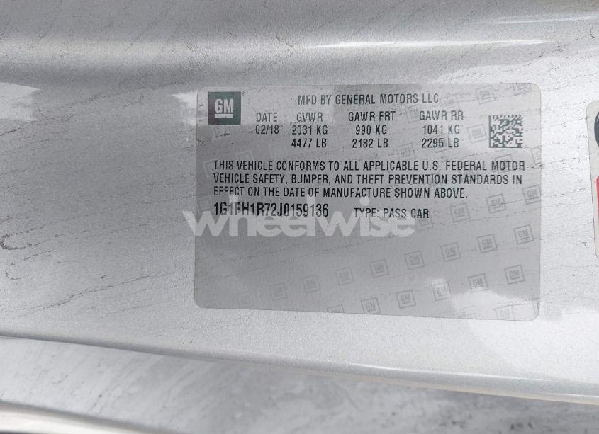 Photo 9 of 2018 Chevrolet Camaro 2SS (VIN 1G1FH1R72J0159136)