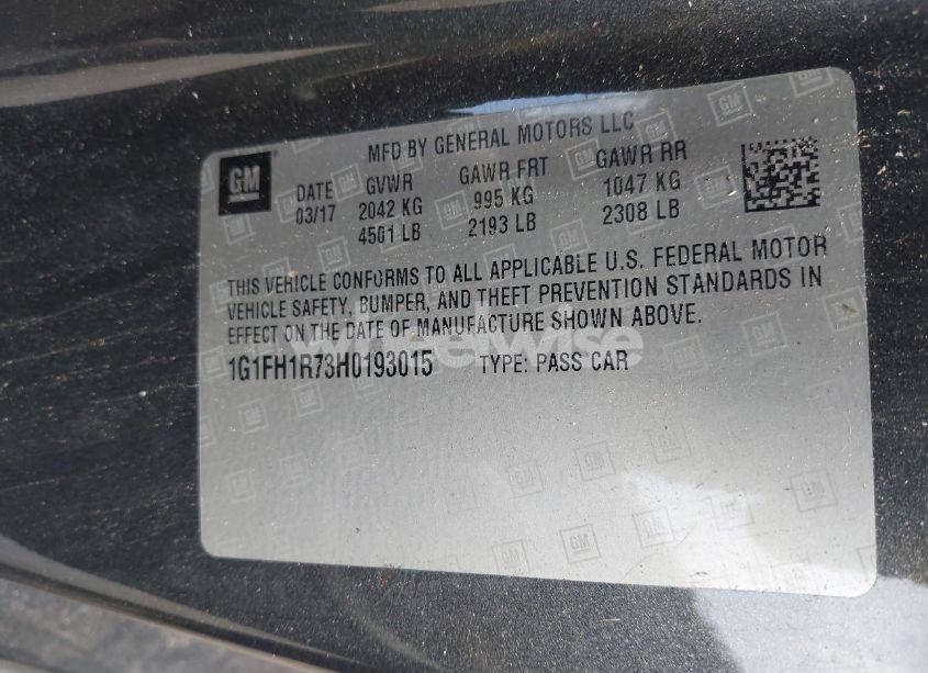 Photo 9 of 2017 Chevrolet Camaro 2SS (VIN 1G1FH1R73H0193015)