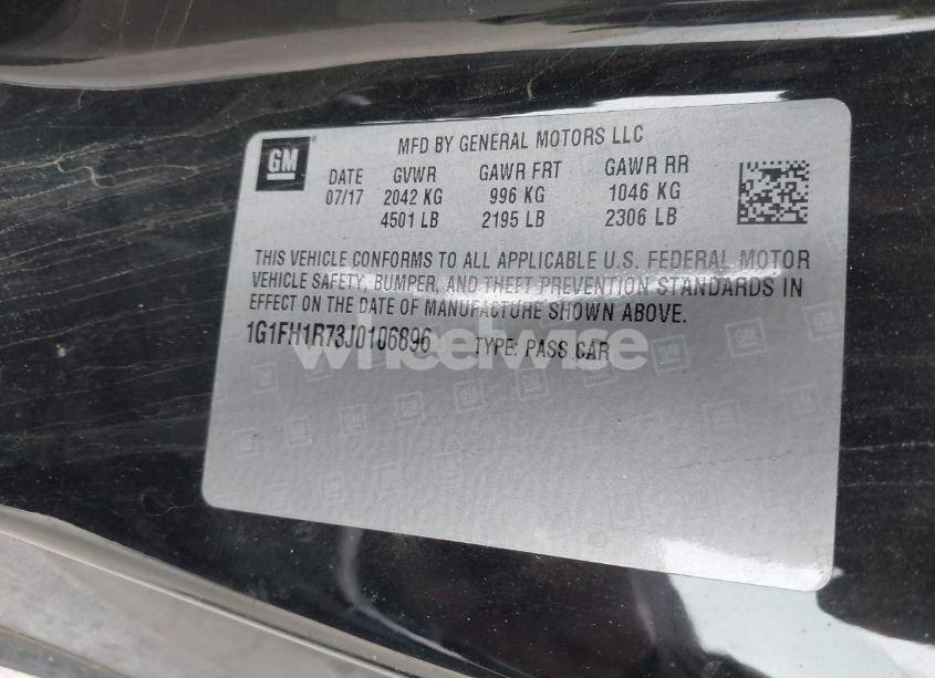 Photo 9 of 2018 Chevrolet Camaro 2SS (VIN 1G1FH1R73J0106896)