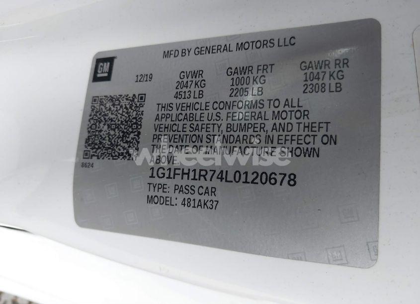 Photo 9 of 2020 Chevrolet Camaro RWD 2SS (VIN 1G1FH1R74L0120678)