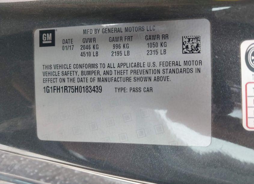 Photo 9 of 2017 Chevrolet Camaro 2SS (VIN 1G1FH1R75H0183439)