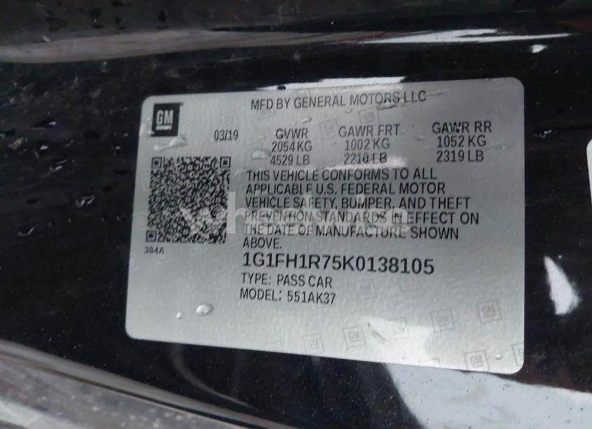 Photo 9 of 2019 Chevrolet Camaro 2SS (VIN 1G1FH1R75K0138105)