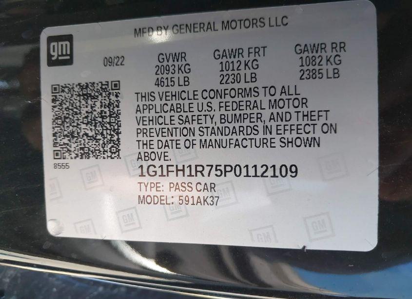 Photo 9 of 2023 Chevrolet Camaro RWD 2SS (VIN 1G1FH1R75P0112109)