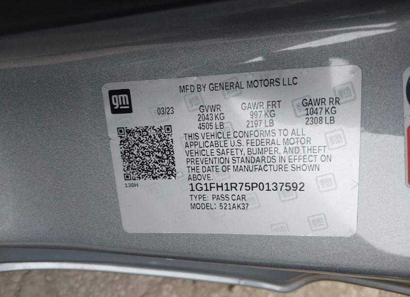 Photo 9 of 2023 Chevrolet Camaro (VIN 1G1FH1R75P0137592)