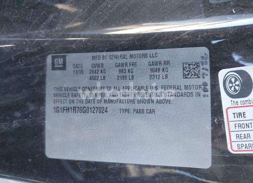 Photo 9 of 2016 Chevrolet Camaro 2SS (VIN 1G1FH1R76G0127024)