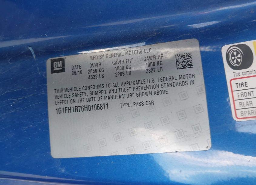 Photo 9 of 2017 Chevrolet Camaro 2SS (VIN 1G1FH1R76H0106871)