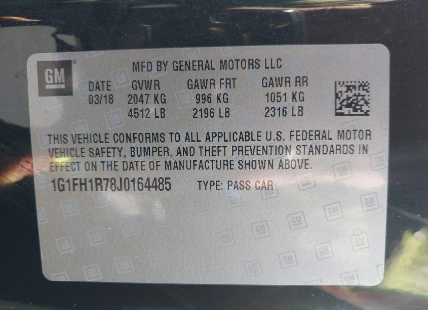 Photo 9 of 2018 Chevrolet Camaro 2SS (VIN 1G1FH1R78J0164485)