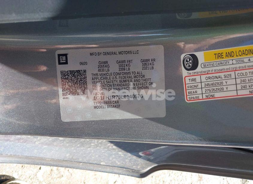 Photo 9 of 2020 Chevrolet Camaro RWD 2SS (VIN 1G1FH1R78L0140576)