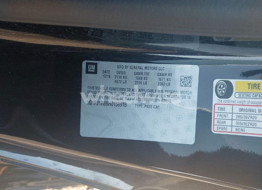 Photo 9 of 2017 Chevrolet Camaro ZL1 (VIN 1G1FJ1R68H0158918)