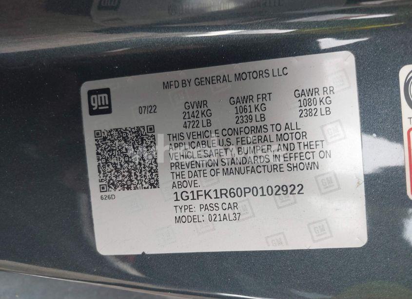 Photo 9 of 2023 Chevrolet Camaro RWD ZL1 (VIN 1G1FK1R60P0102922)