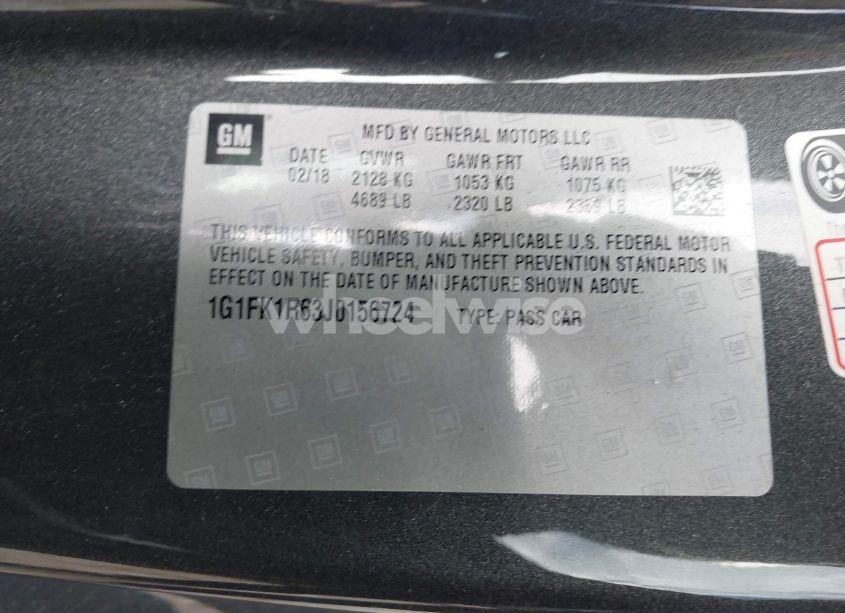 Photo 9 of 2018 Chevrolet Camaro ZL1 (VIN 1G1FK1R63J0156724)