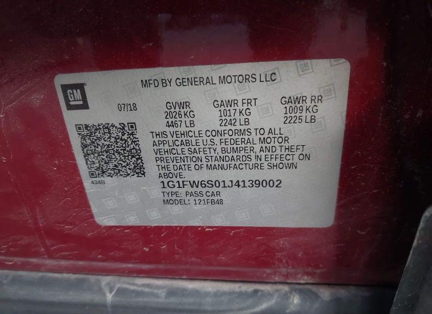 Photo 9 of 2018 Chevrolet Bolt EV LT (VIN 1G1FW6S01J4139002)