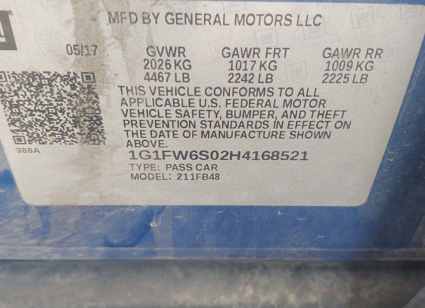 Photo 9 of 2017 Chevrolet Bolt EV LT (VIN 1G1FW6S02H4168521)