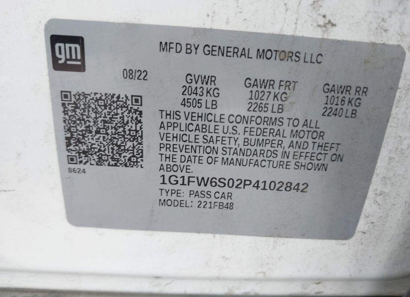 Photo 9 of 2023 Chevrolet Bolt EV FWD 1LT (VIN 1G1FW6S02P4102842)