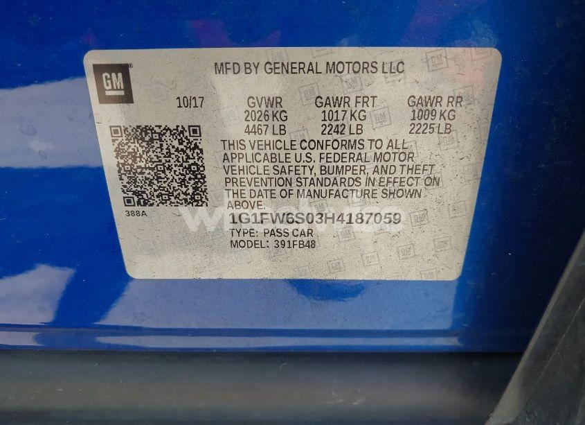 Photo 9 of 2017 Chevrolet Bolt EV LT (VIN 1G1FW6S03H4187059)