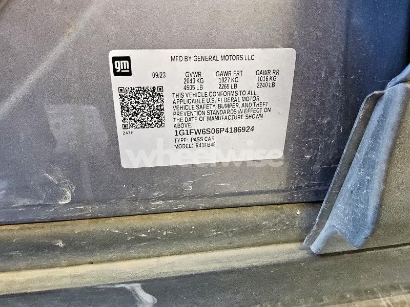 Photo 10 of 2023 CHEVROLET BOLT EV 1LT (VIN 1G1FW6S06P4186924)