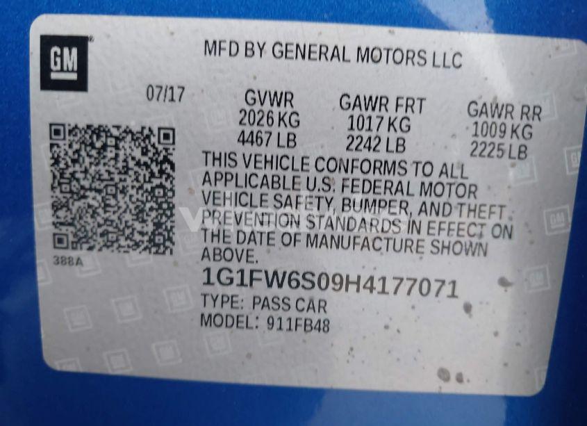 Photo 9 of 2017 Chevrolet Bolt EV LT (VIN 1G1FW6S09H4177071)