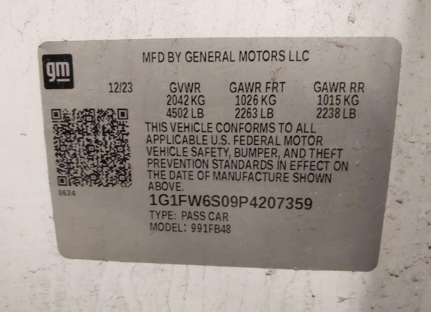 Photo 9 of 2023 Chevrolet Bolt EV FWD 1LT (VIN 1G1FW6S09P4207359)