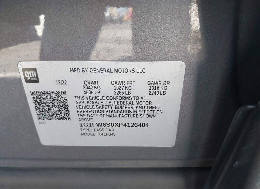 Photo 9 of 2023 Chevrolet Bolt EV FWD 1LT (VIN 1G1FW6S0XP4126404)