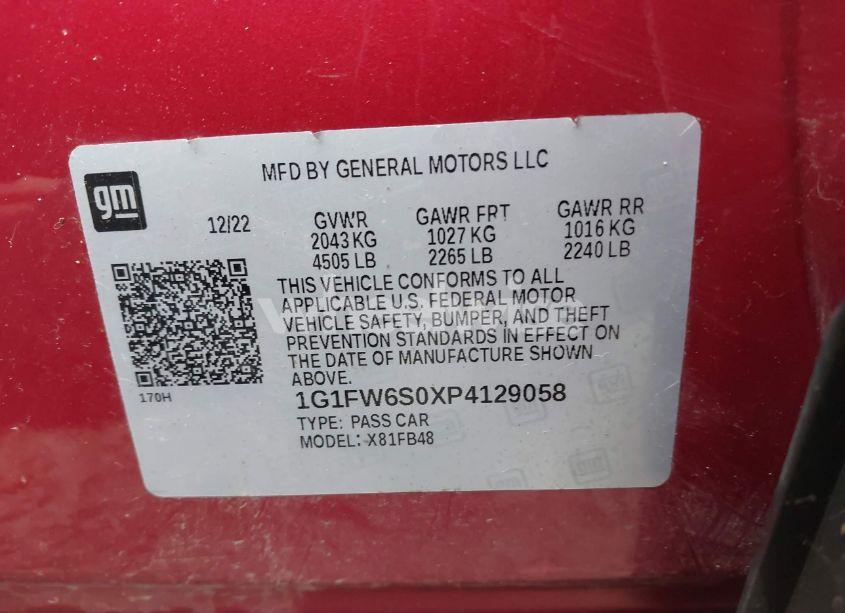 Photo 9 of 2023 Chevrolet Bolt EV FWD 1LT (VIN 1G1FW6S0XP4129058)