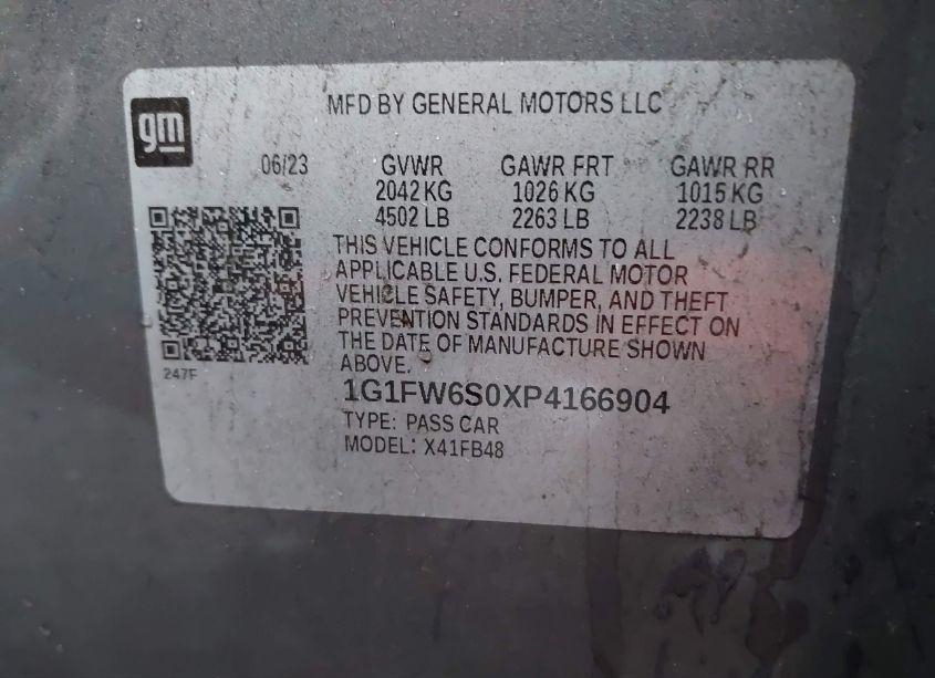 Photo 9 of 2023 Chevrolet Bolt EV FWD 1LT (VIN 1G1FW6S0XP4166904)