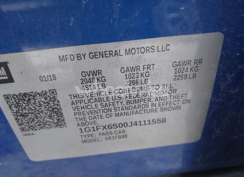 Photo 9 of 2018 Chevrolet Bolt EV PREMIER (VIN 1G1FX6S00J4111558)