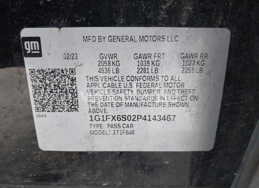 Photo 9 of 2023 Chevrolet Bolt EV FWD 2LT (VIN 1G1FX6S02P4143467)